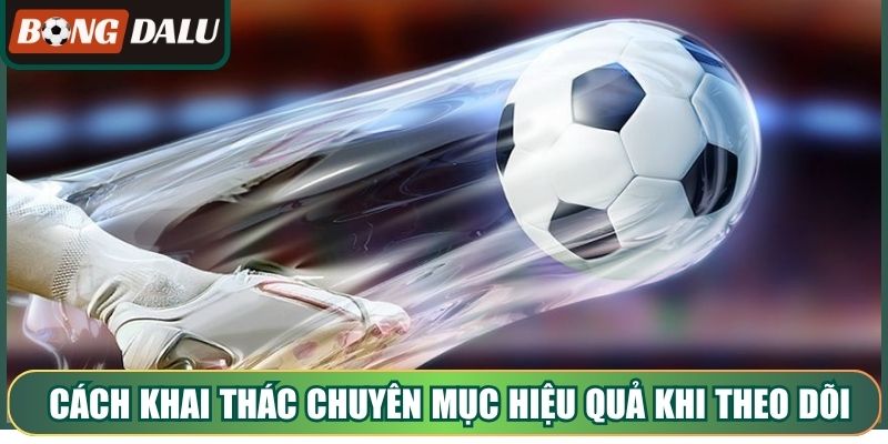 Cách khai thác chuyên mục hiệu quả khi theo dõi trận đấu