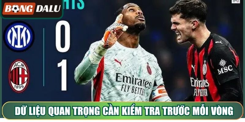 Dữ liệu quan trọng cần kiểm tra trước mỗi vòng Serie A