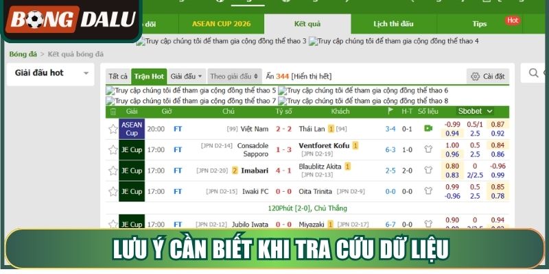 Lưu ý cần biết khi tra cứu dữ liệu