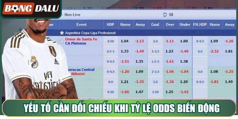 Những yếu tố cần đối chiếu khi tỷ lệ odds biến động